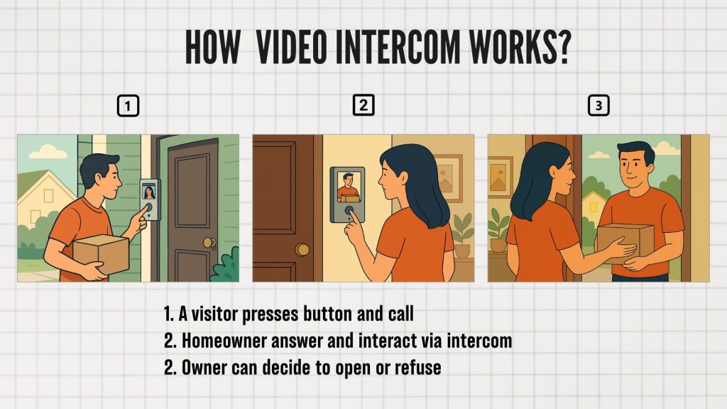 how residential video intercom system work
